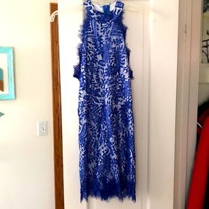 Blue Lace Jumpsuit Romper